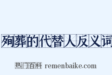 殉葬的代替人反义词是什么意思的图片